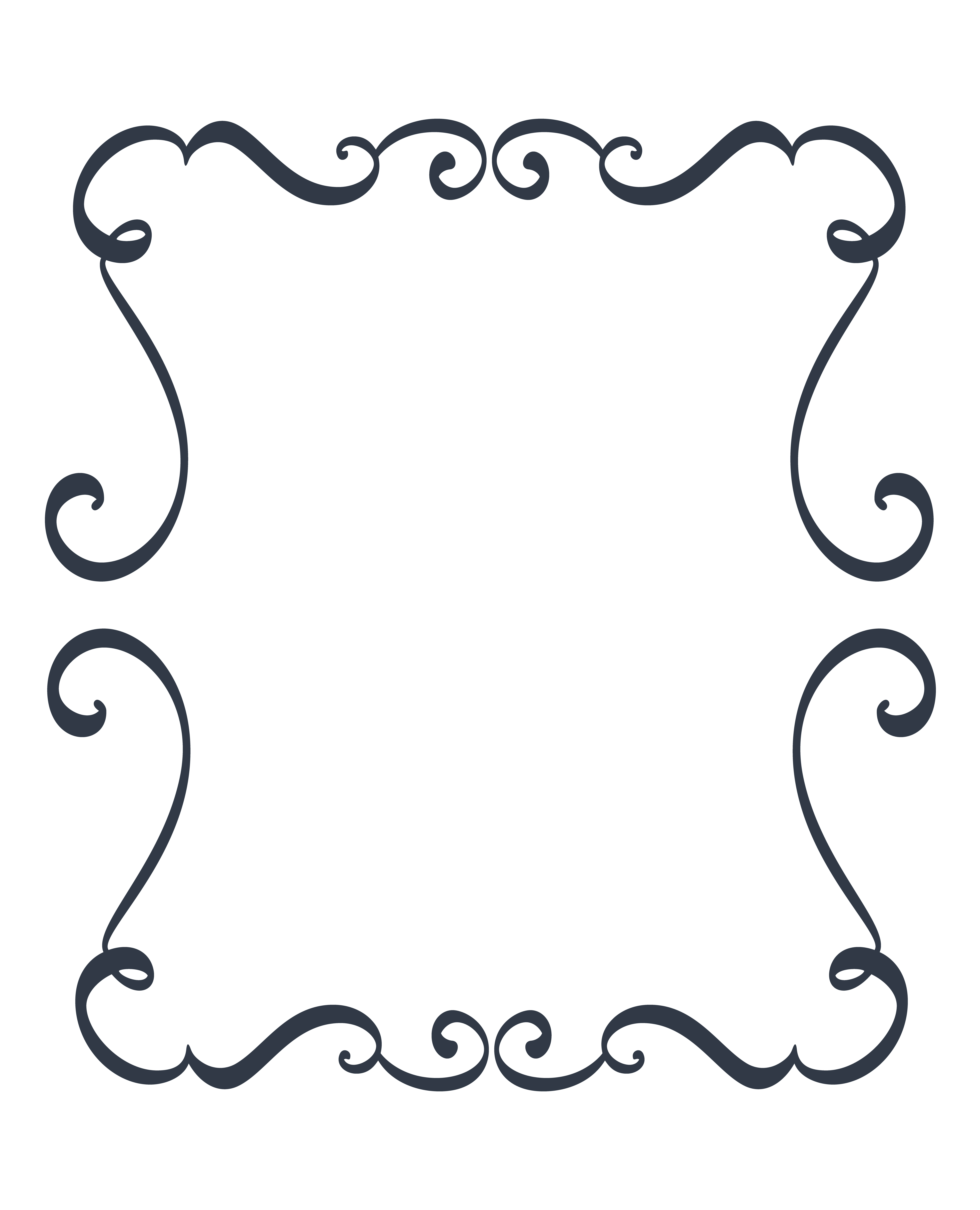 Decorative frames and border standard rectangle hand drawn ...
