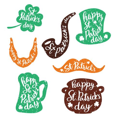 Set of stickers emblems with lettering vector