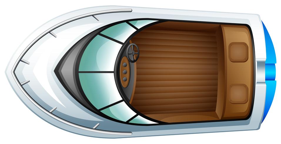 A topview of a boat vector