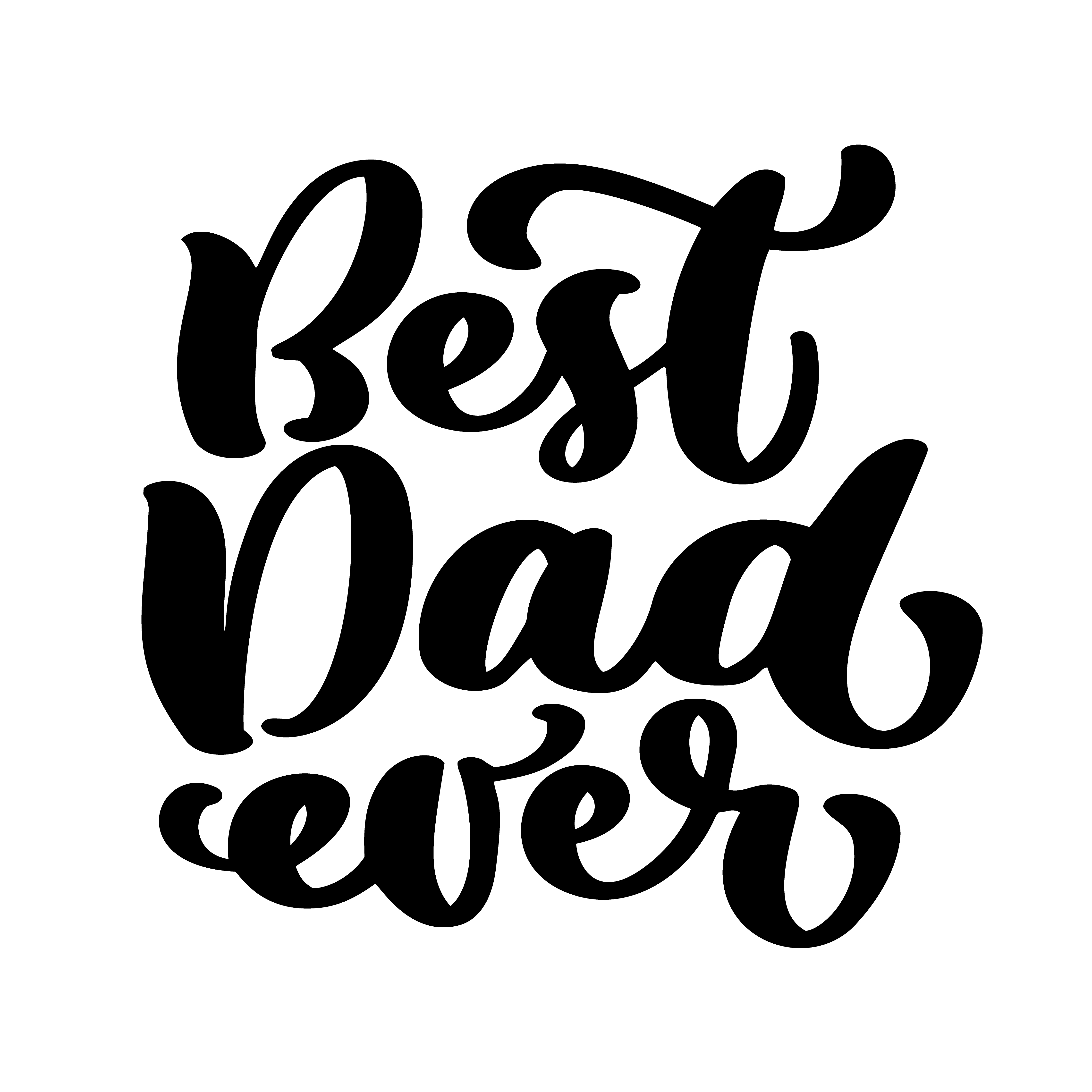 Download Isolated Happy fathers day quotes on the white background. Best dad ever in the world ...