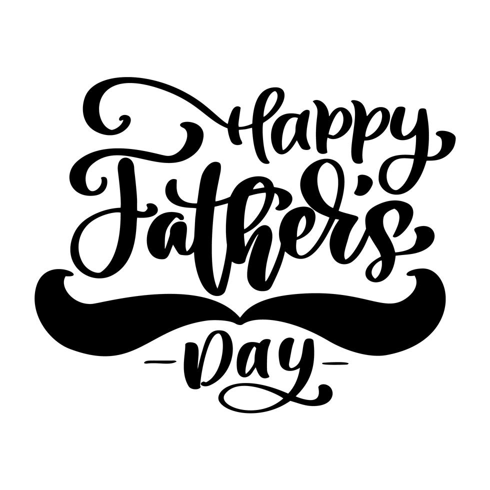 happy fathers day phrase Hand drawn lettering fathers quotes. Vector t