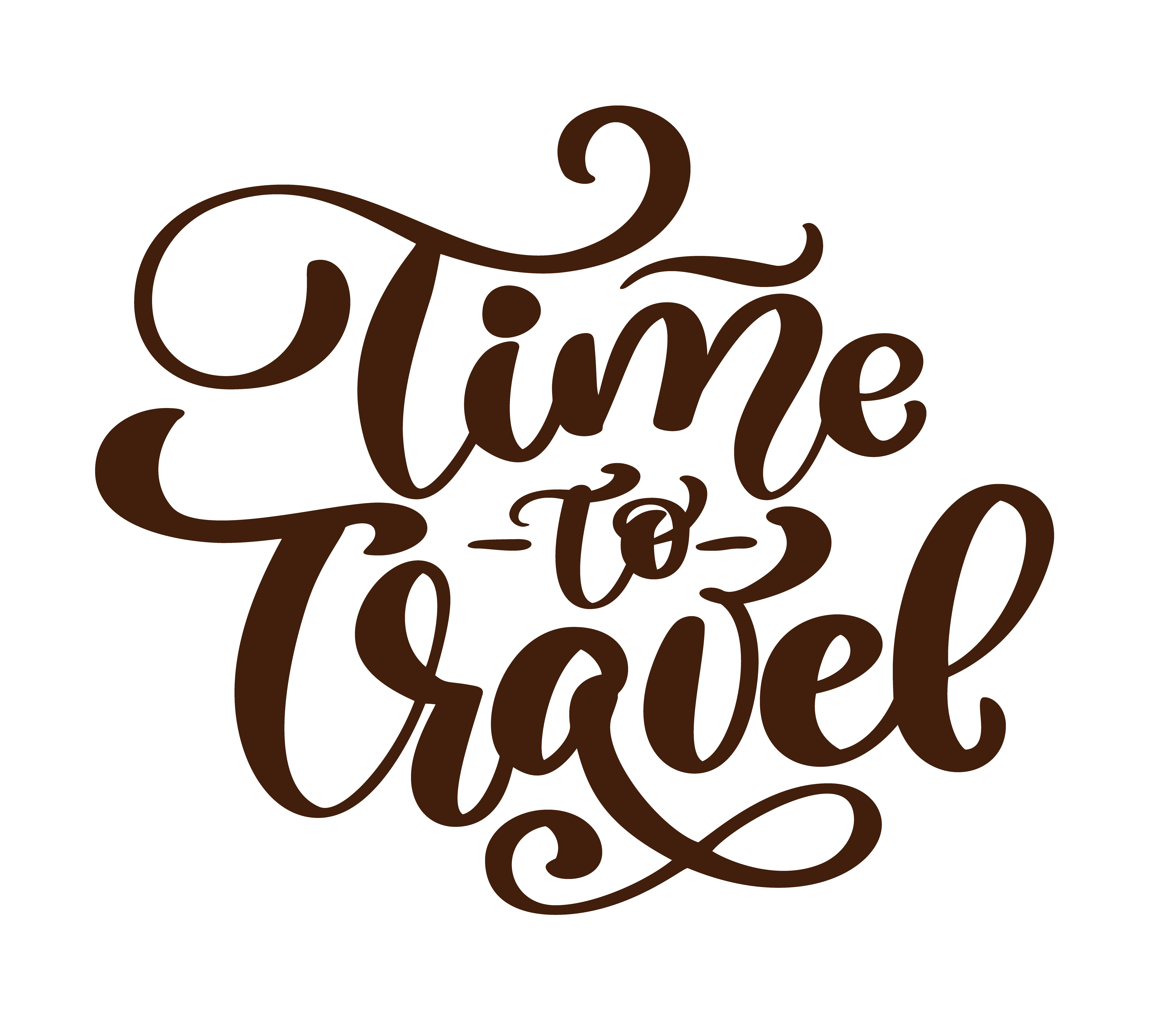 vintage hand drawn Time to travel vector lettering tourism quote 371864