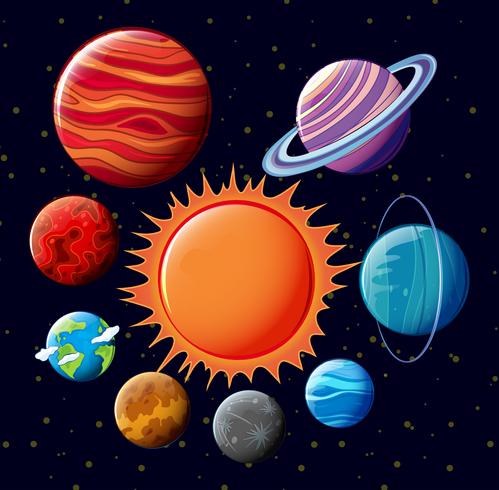 Sistema solar vector