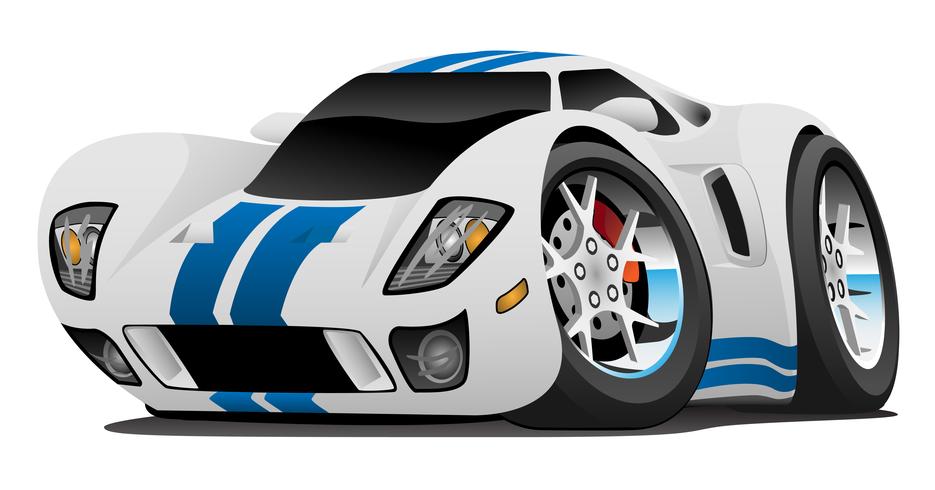 Super Car Cartoon Vector Illustration