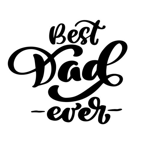 Feliz día de los padres banner y giftcard. Caligrafía que pone letras a la mejor muestra del cartel del texto del papá en fondo. Frase de texto dibujado a mano ilustración vectorial vector