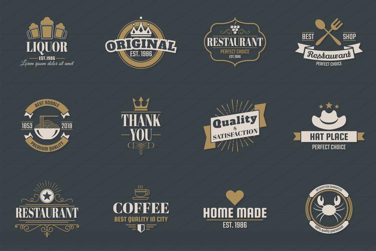 Vintage Retro Vector Logo for banner