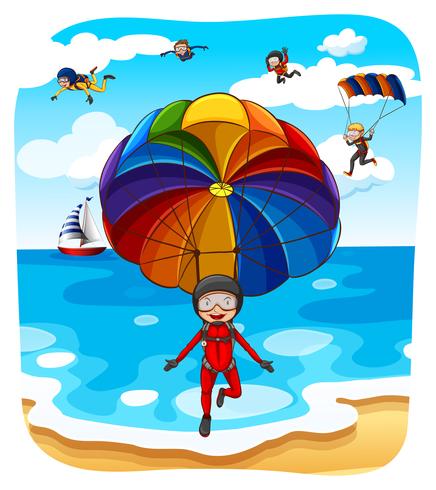 Parachuting vector