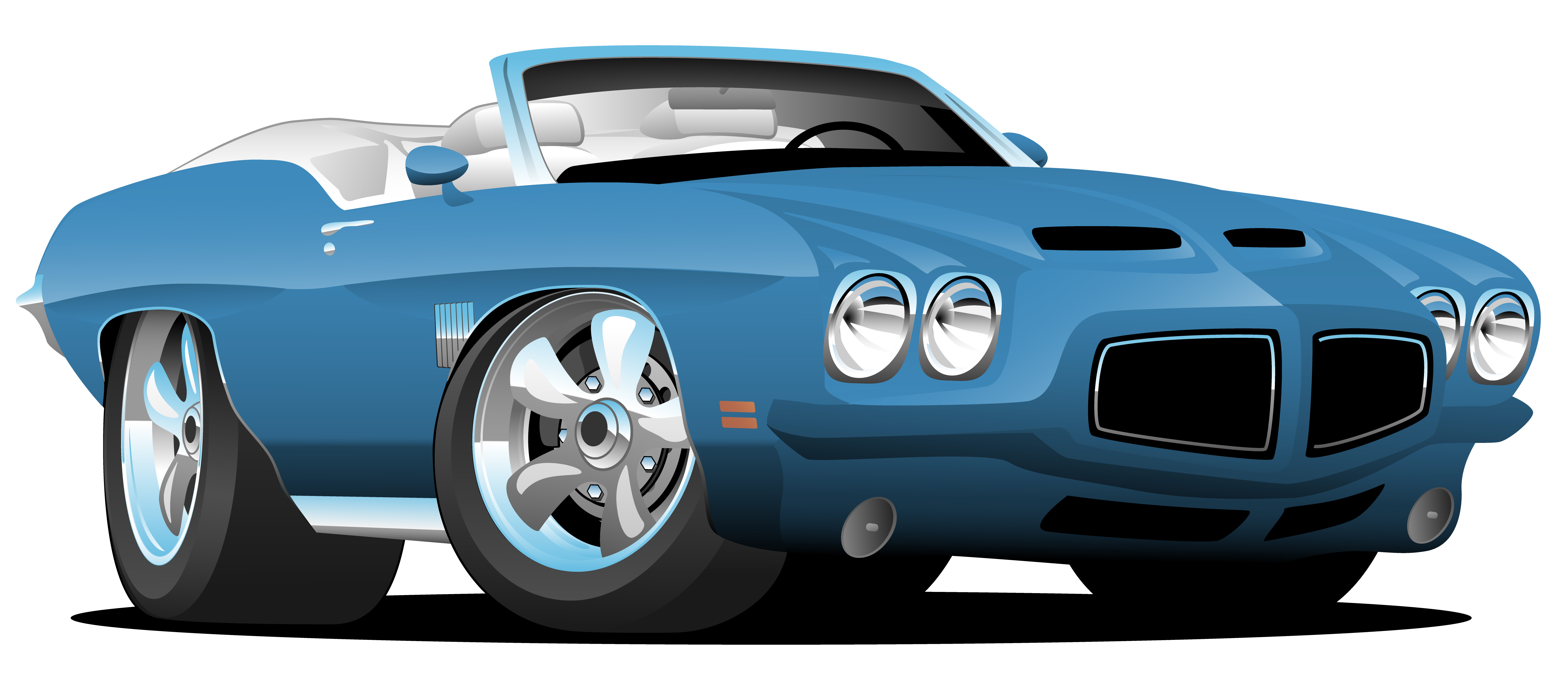 Download Classic Seventies Style American Convertible Muscle Car Cartoon Vector - Download Free Vectors ...