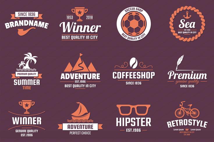 Vintage Retro Vector Logo for banner