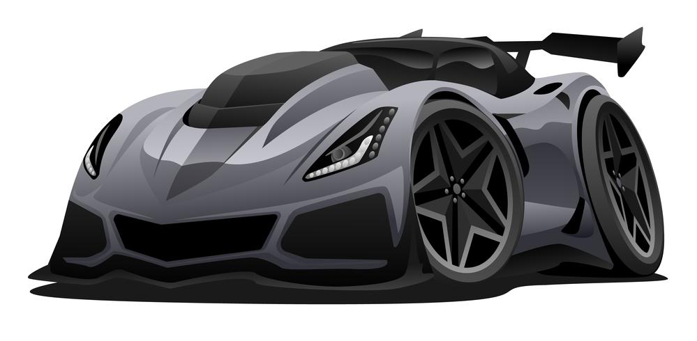 Modern American Sports Car Vector Illustration