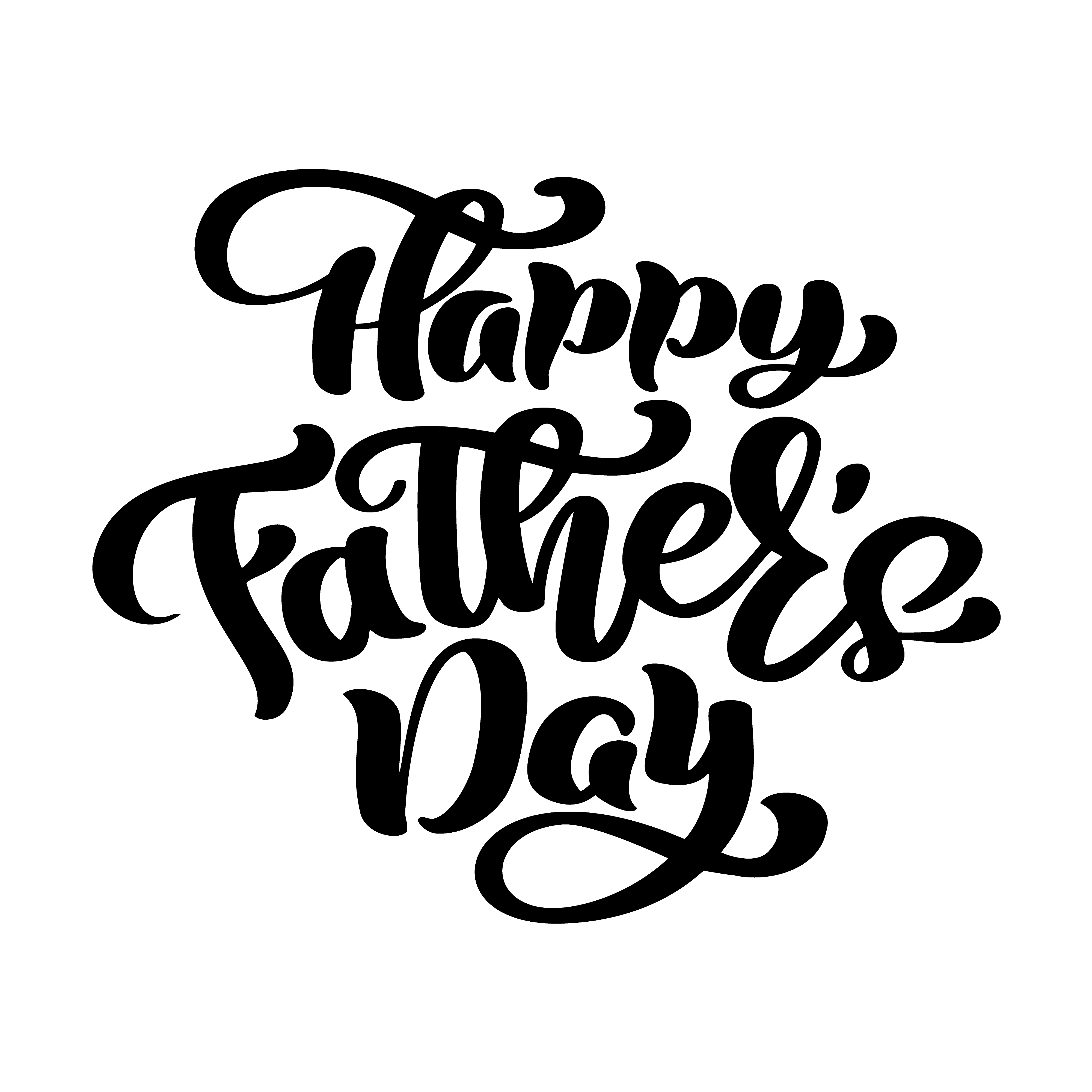 Download happy fathers day phrase Hand drawn lettering fathers ...