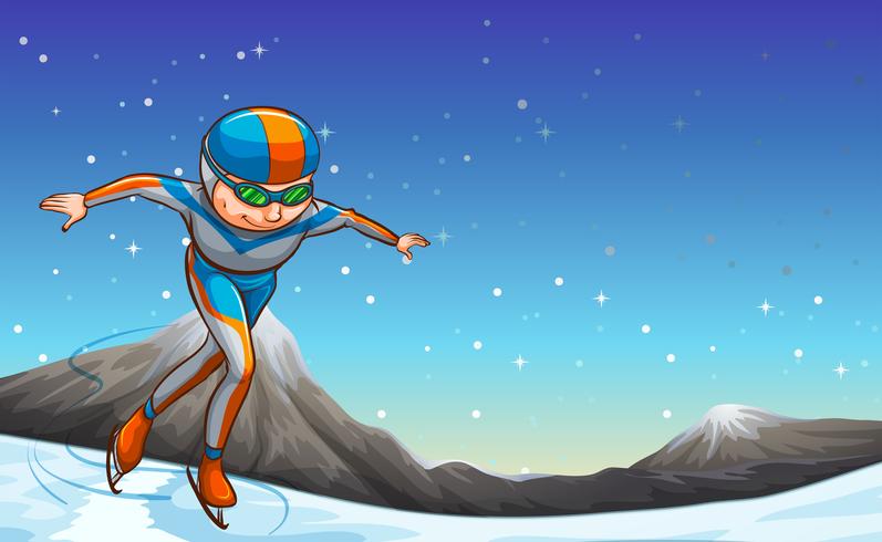 Ice skating vector