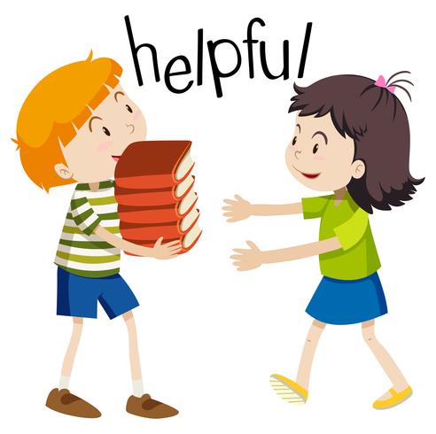 English vocabulary word helpful vector