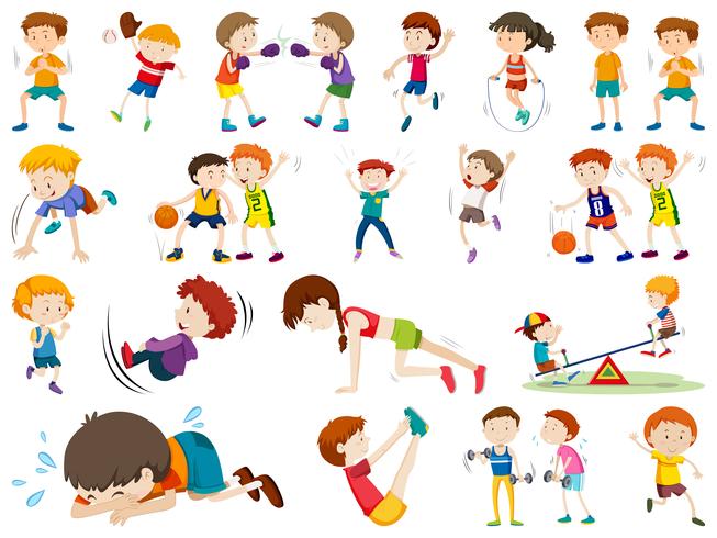 cute kids sport 5252303 Vector Art at Vecteezy