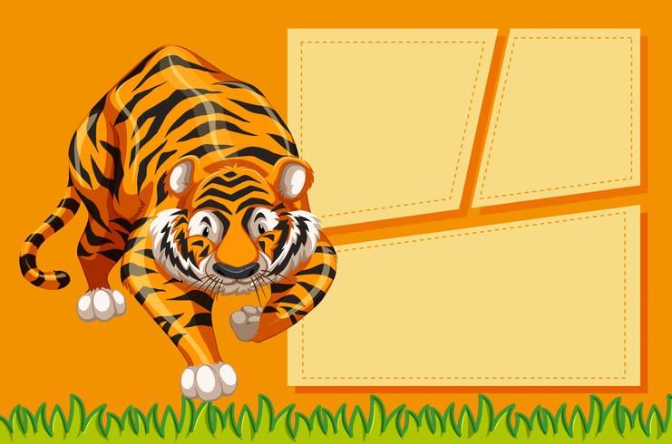 tiger with a frame vector