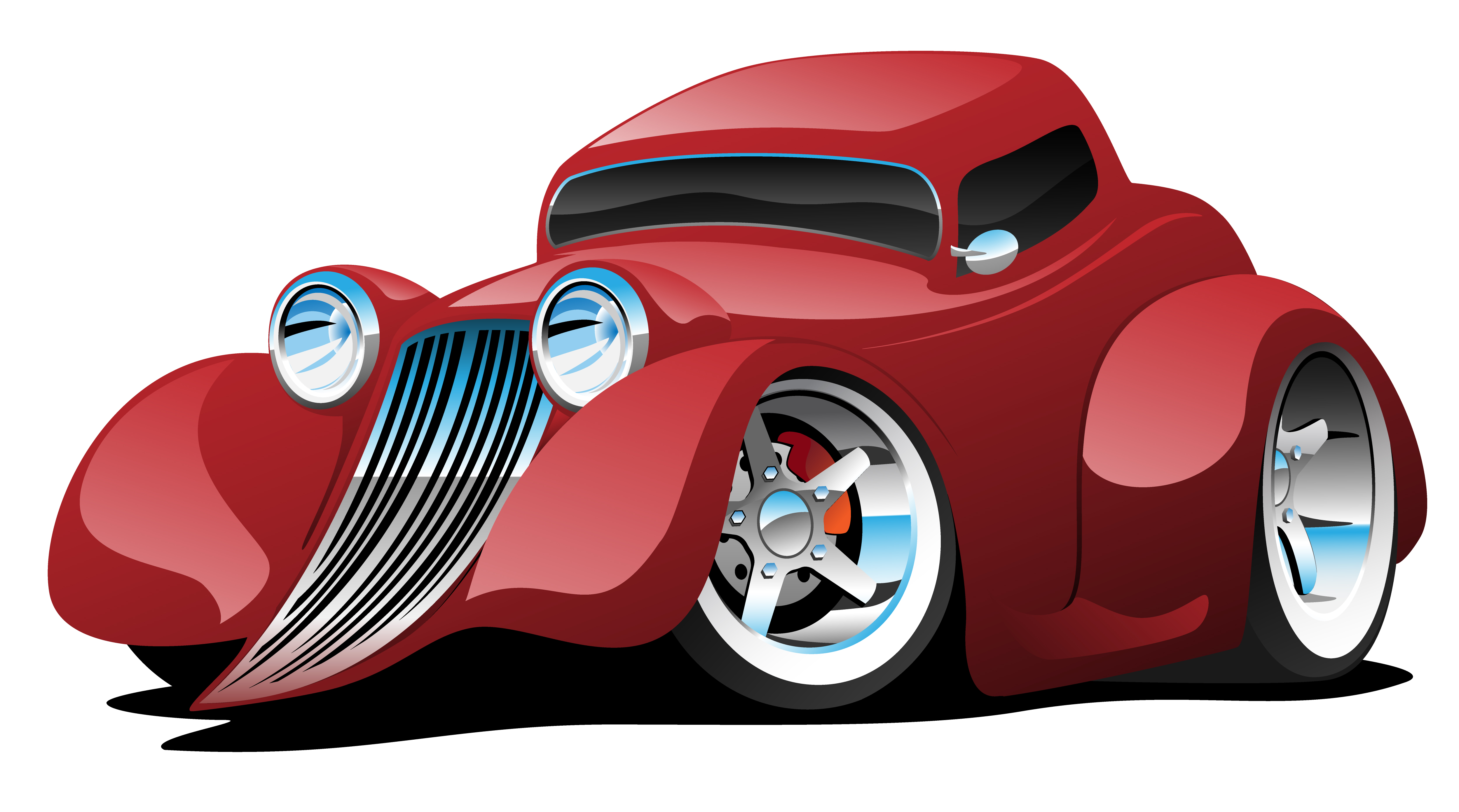 Red Hot Rod Restomod Coupe Cartoon Car Vector Illustration 372831 ...