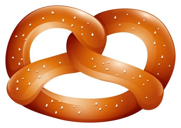 Pretzel with salt on top vector