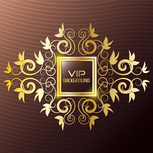 Gold background flyer style Design Template vector