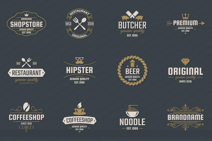 Vintage Retro Vector Logo for banner