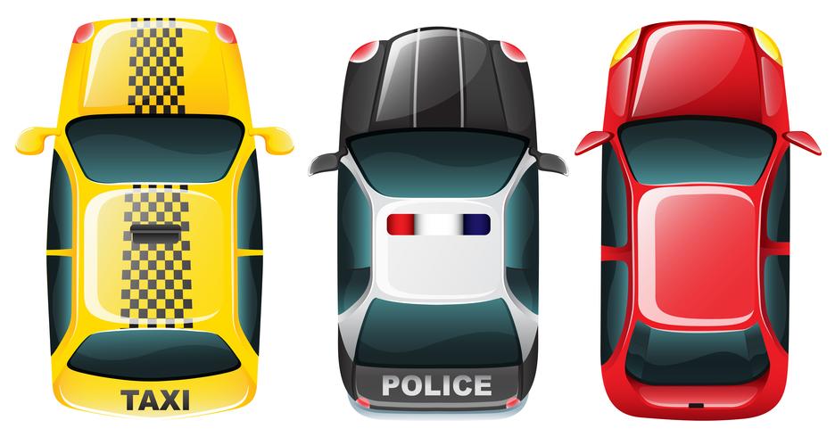 Top of cars vector