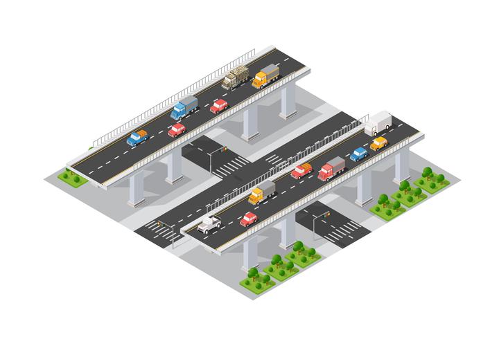 The bridge skyway vector