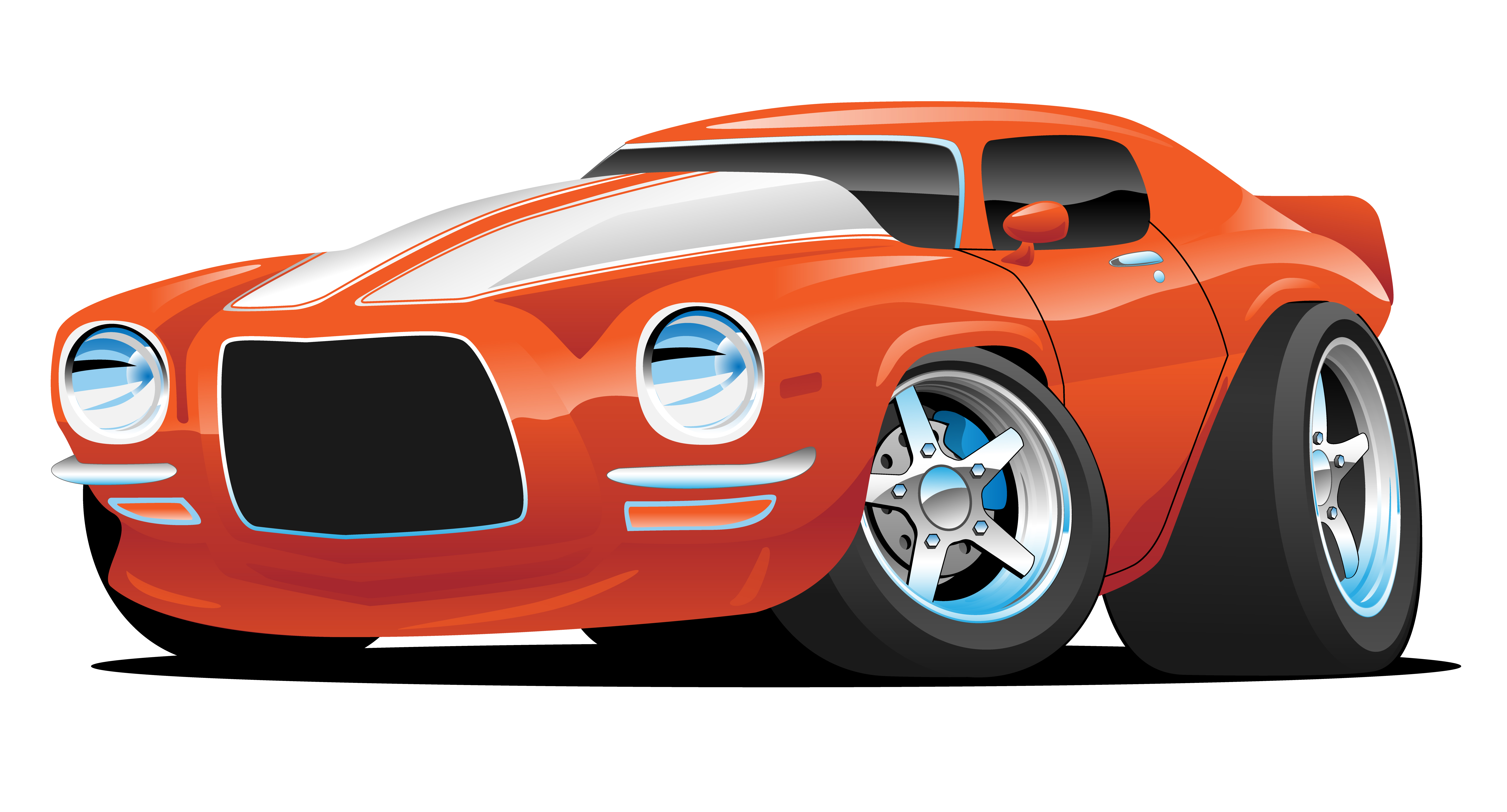 Classic American Muscle Car Cartoon Vector Illustration 373232 Vector ...