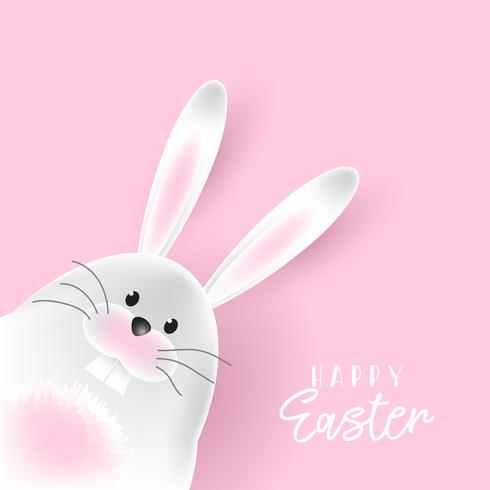 Easter bunny background vector