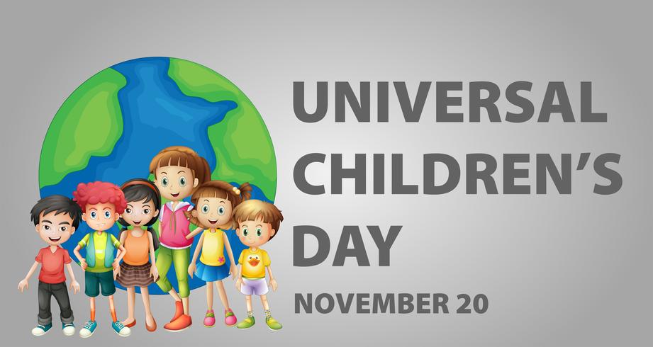 Poster design for Universal children's day vector