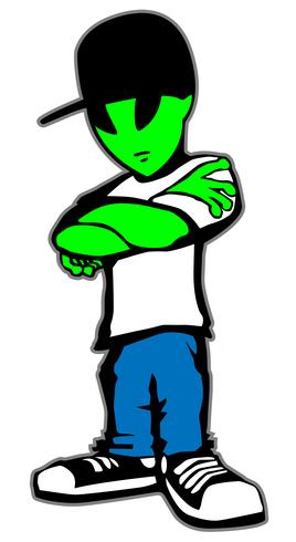 Alien Thug ilustración vectorial vector