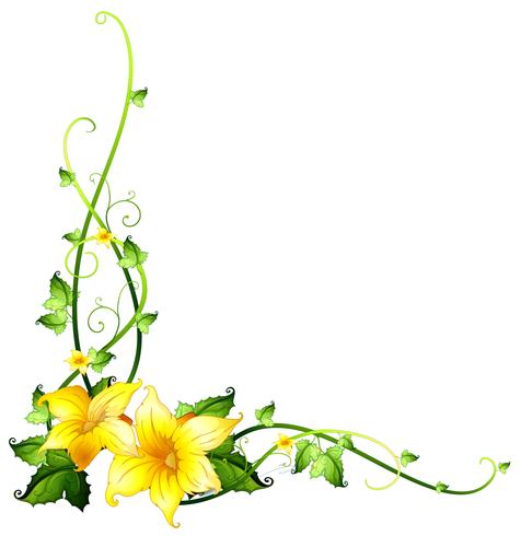 Download Border template with yellow flowers - Download Free ...