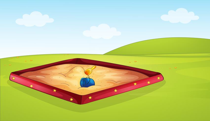 A sandpit in playground vector