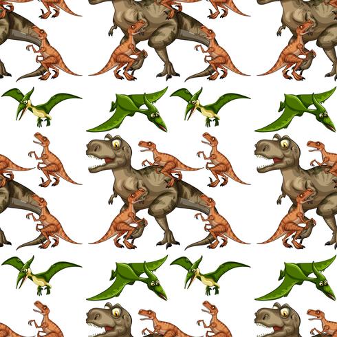 A dinosaur seamless pattern vector