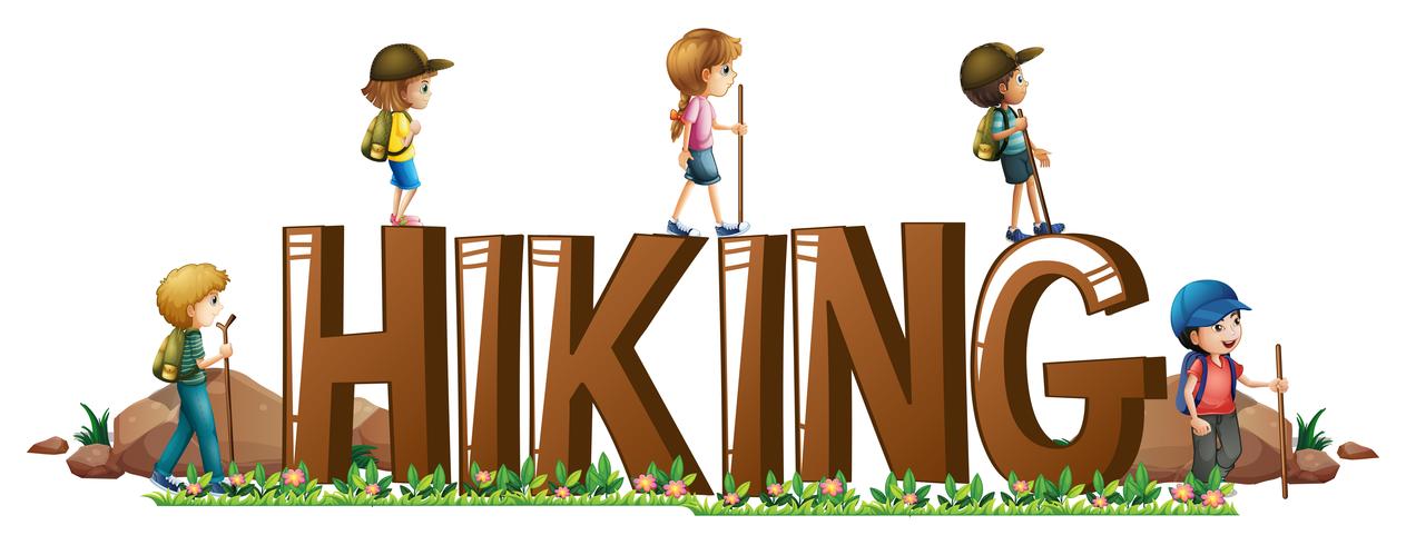 Font design with word hinking vector