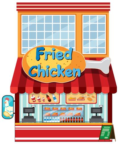 A fried chicken restaurant vector