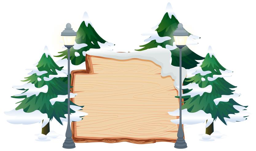 Un banner de tema de invierno. vector