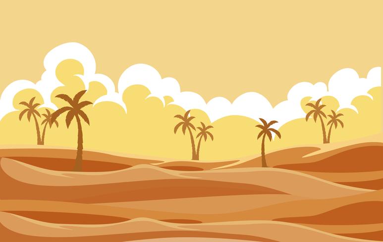 Un paisaje de desierto seco. vector