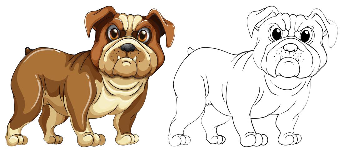 Animal outline for dog vector