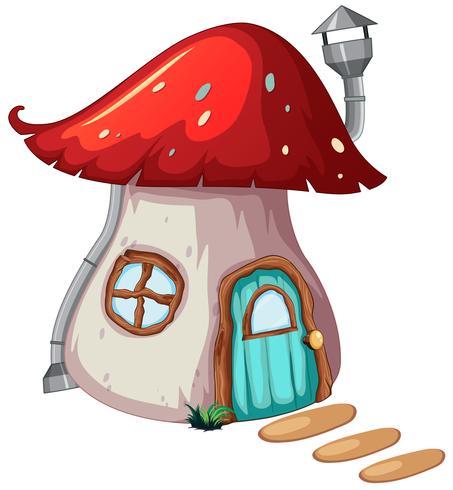 A design of mushroom magic house vector