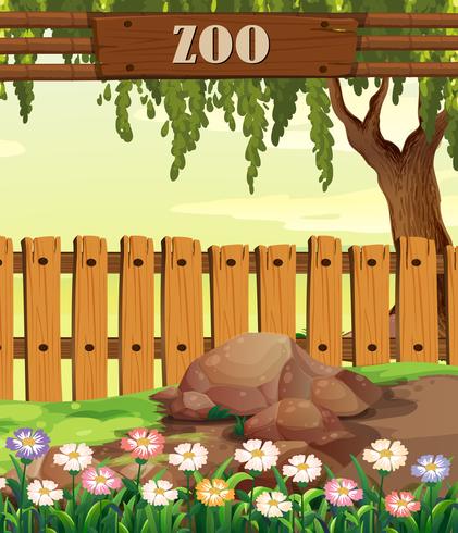 A nature zoo template vector