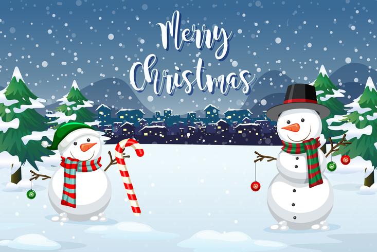 A christmas outdoor background vector