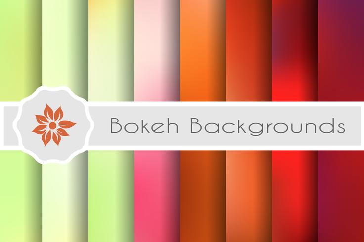 Conjunto de fondos bokeh de fondos decorativos para vector