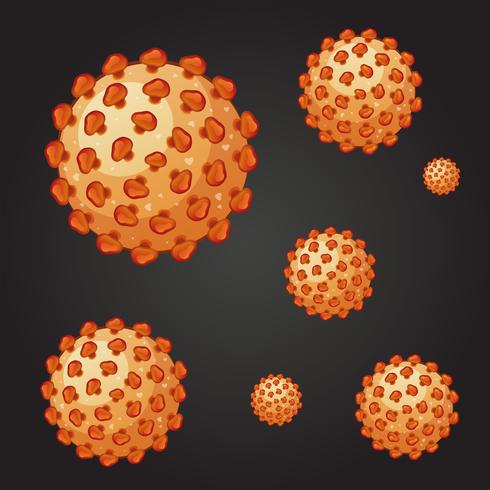 Seamless background with virus vector