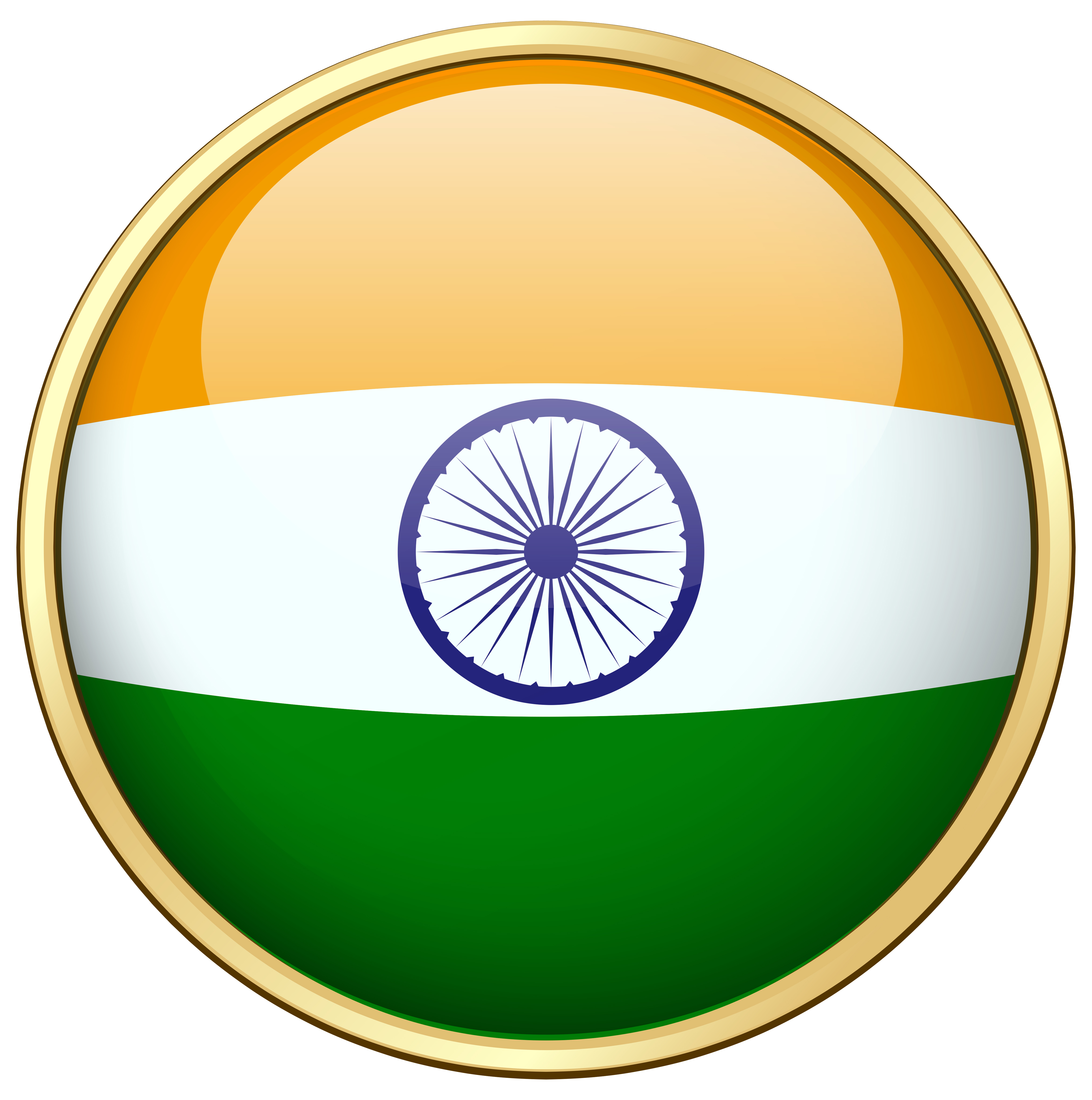 Download India flag design on round badge - Download Free Vectors ...