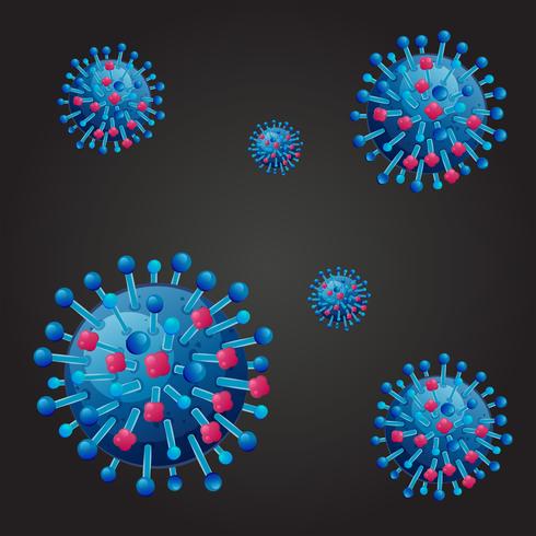 Seamless background with virus vector