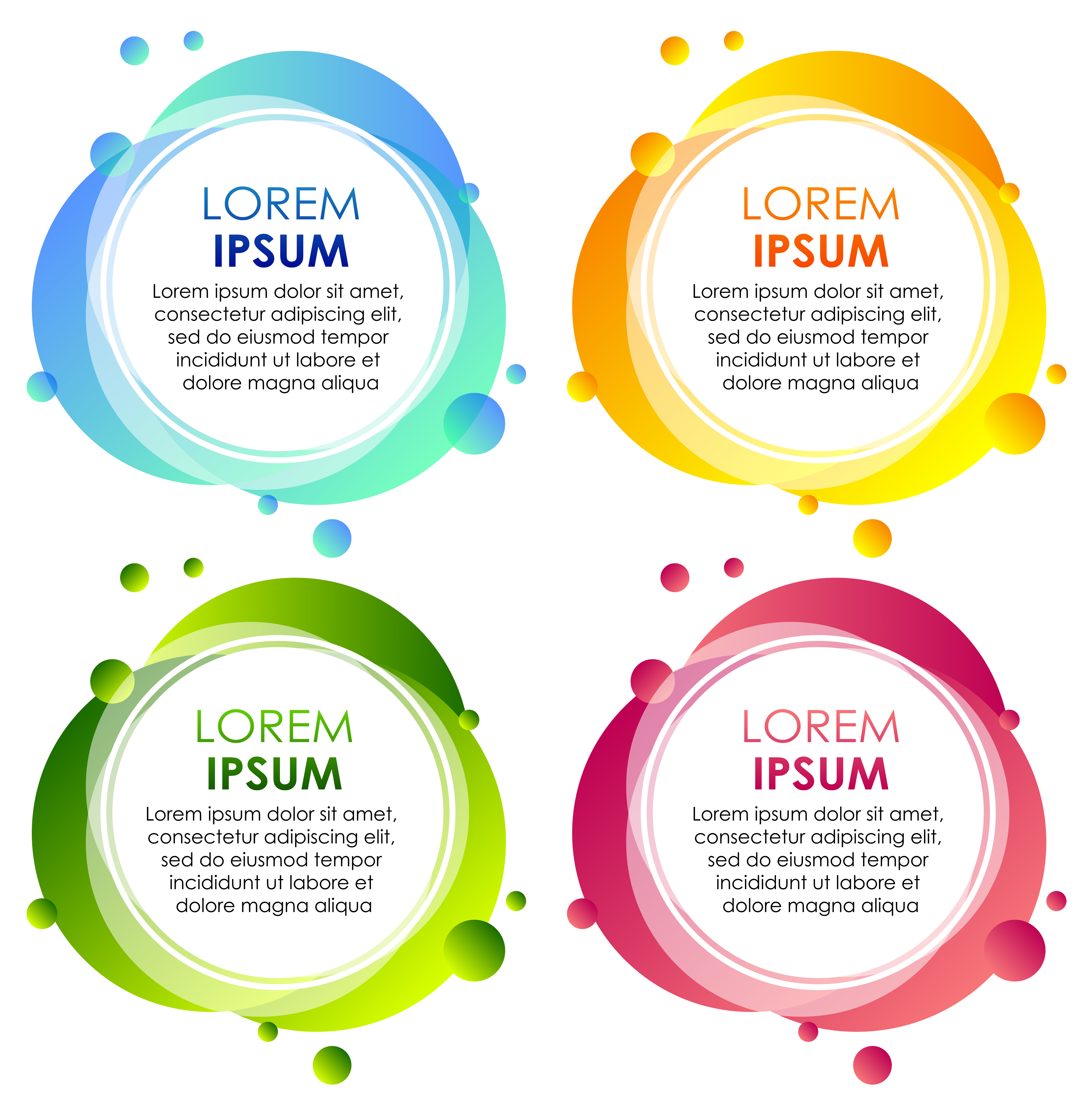 Four badges in different colors 373960 Vector Art at Vecteezy