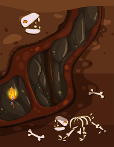 Underground Mine and Fossil vector
