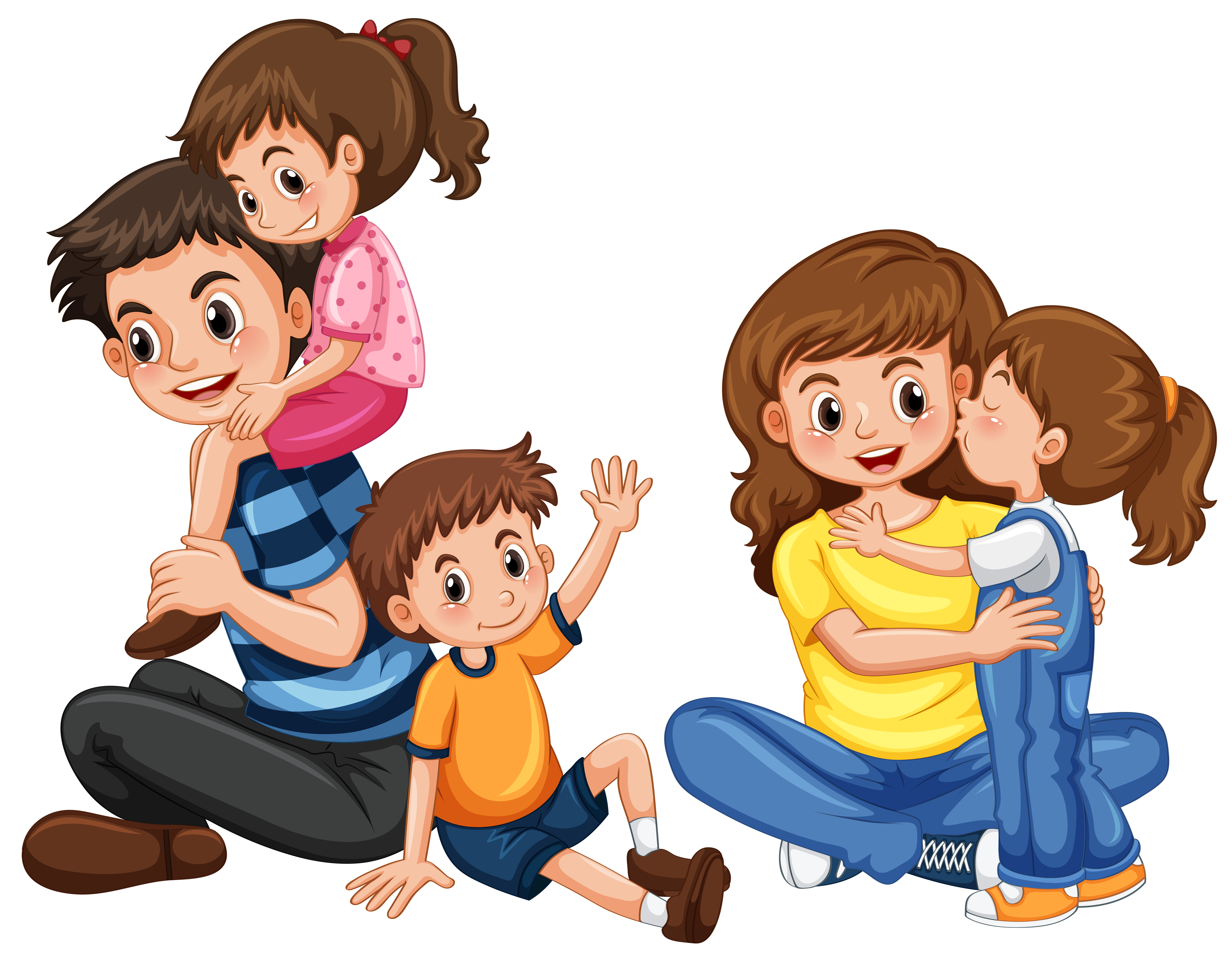 Father and mother with three kids - Download Free Vectors, Clipart Graphics & Vector Art5324 x 4133