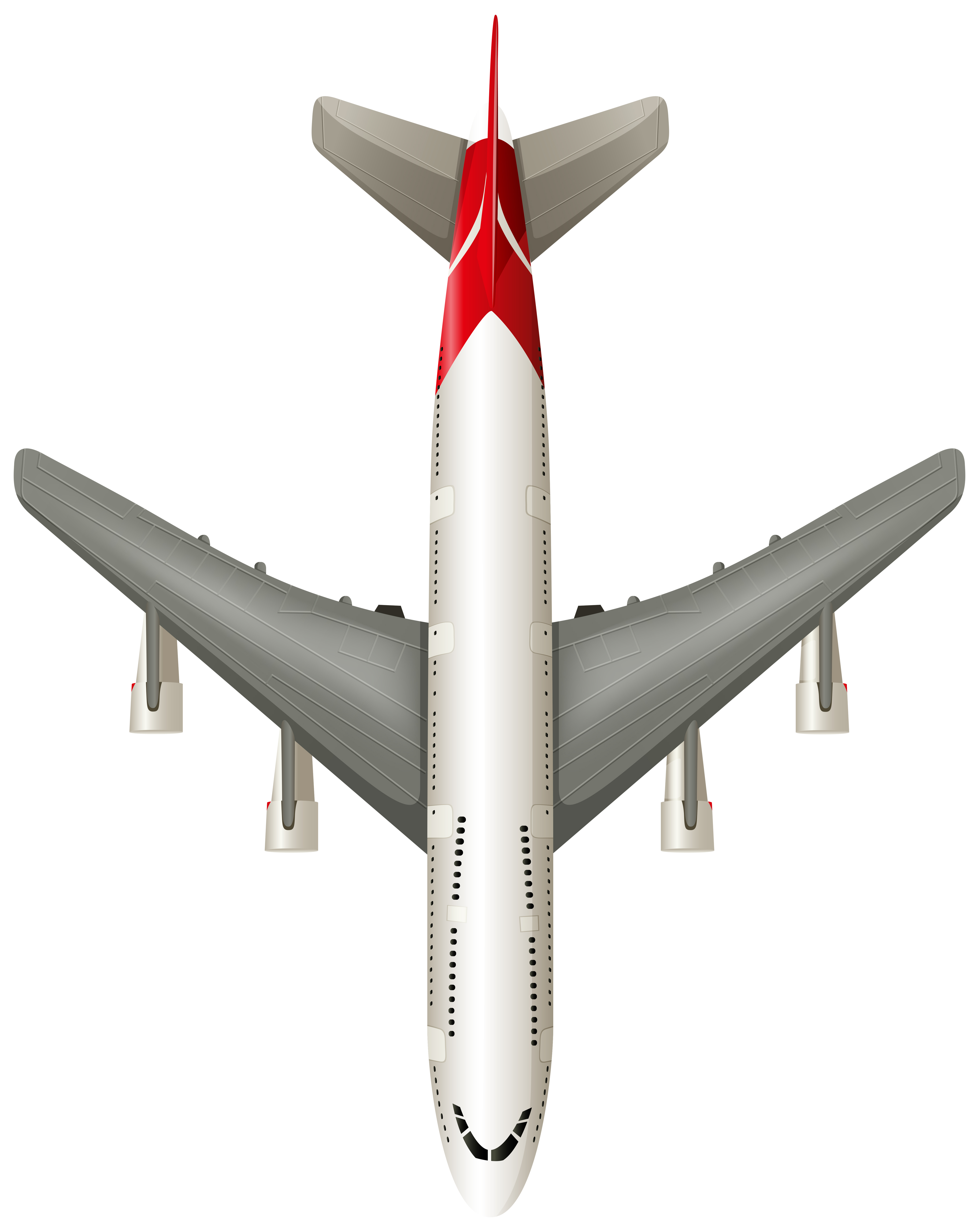 Download Aerial view of airplane on white background - Download ...
