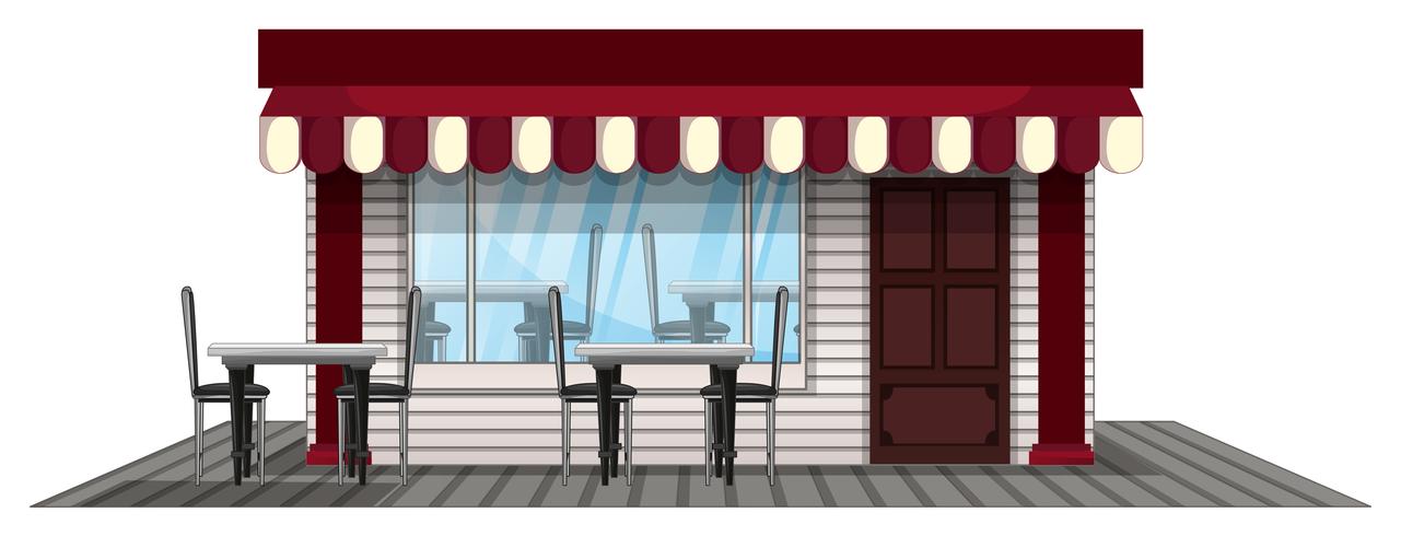 Shop design painted in red vector