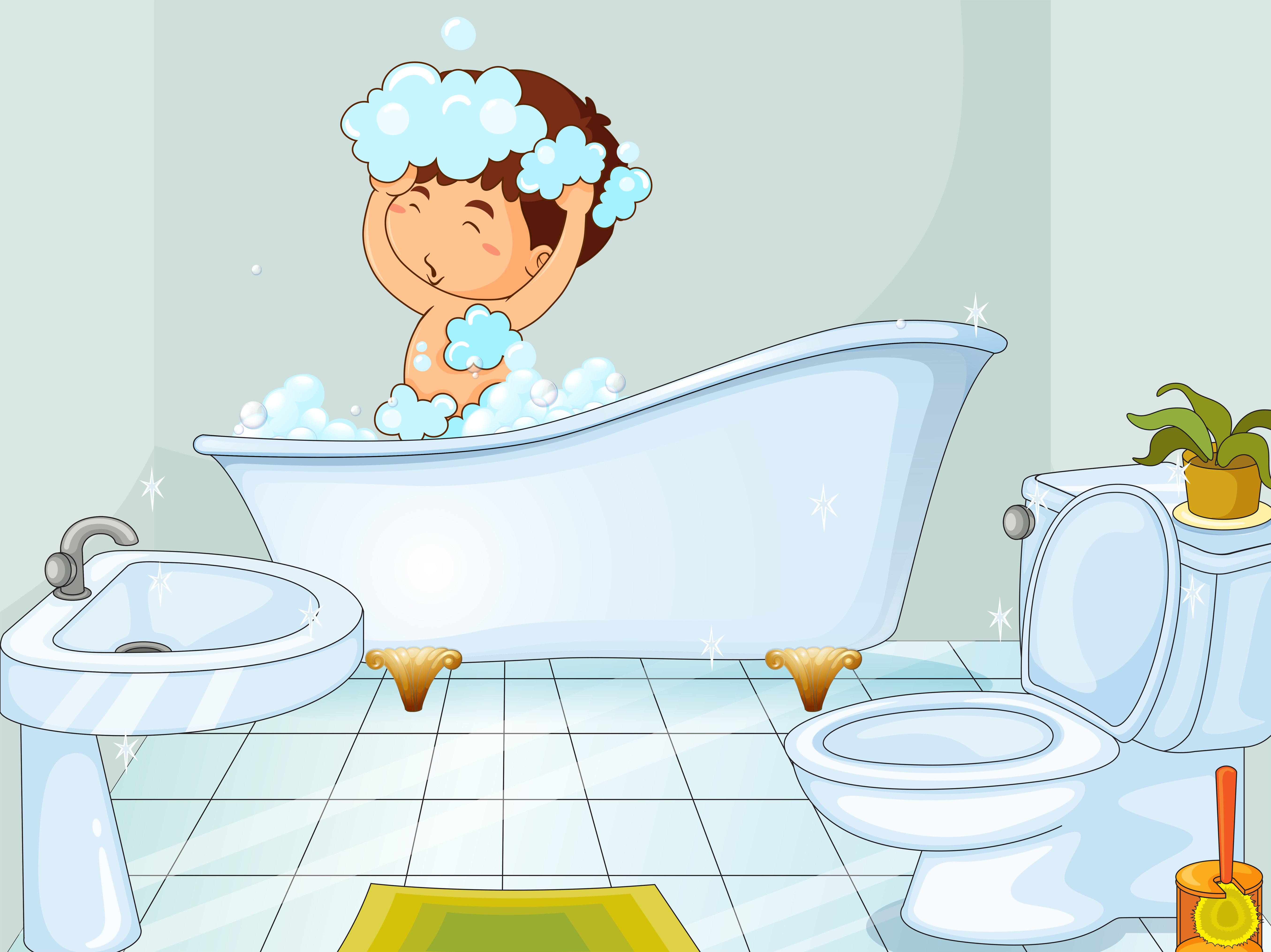 httpsvector art374069 boy taking bath in bathroom